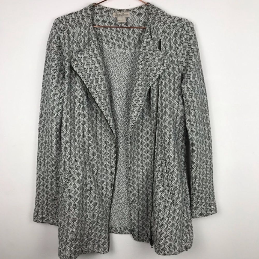 Lucky Brand Asymmetrical Zipper Knit Sweater XS